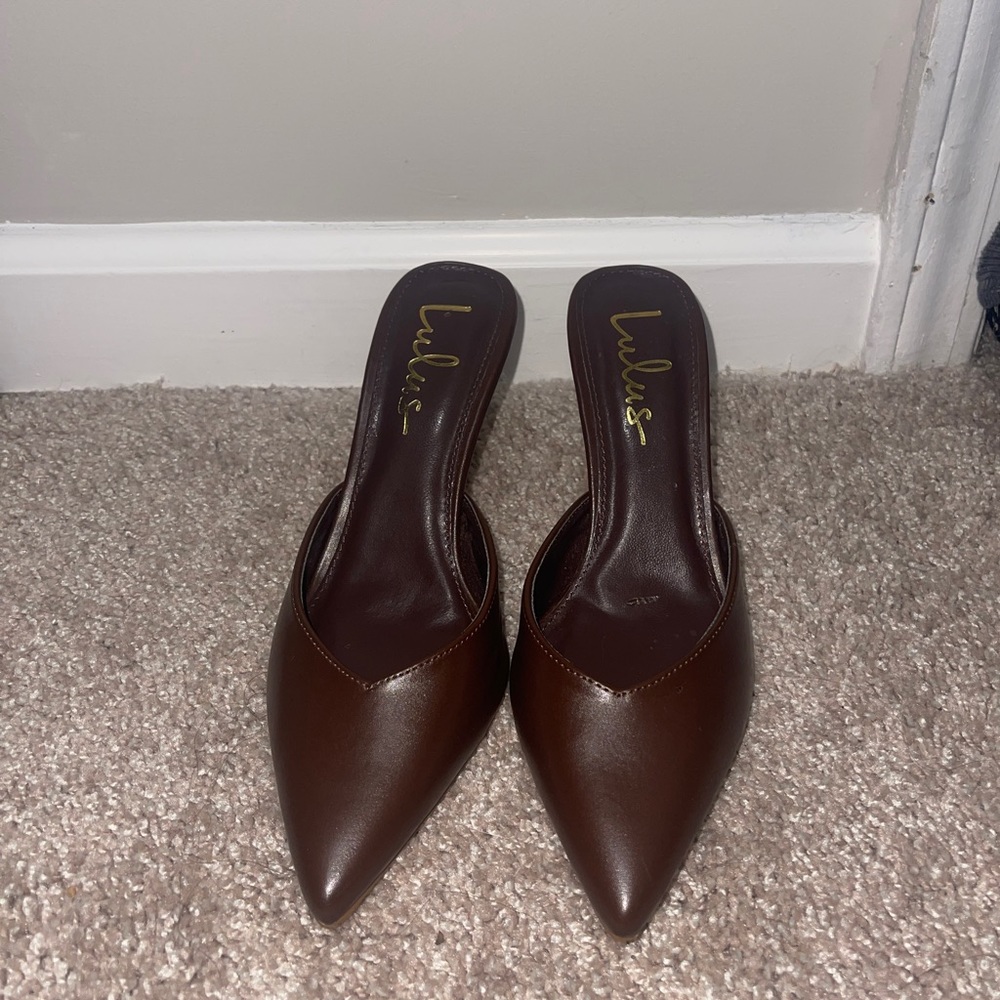 Chocolate Brown Mules